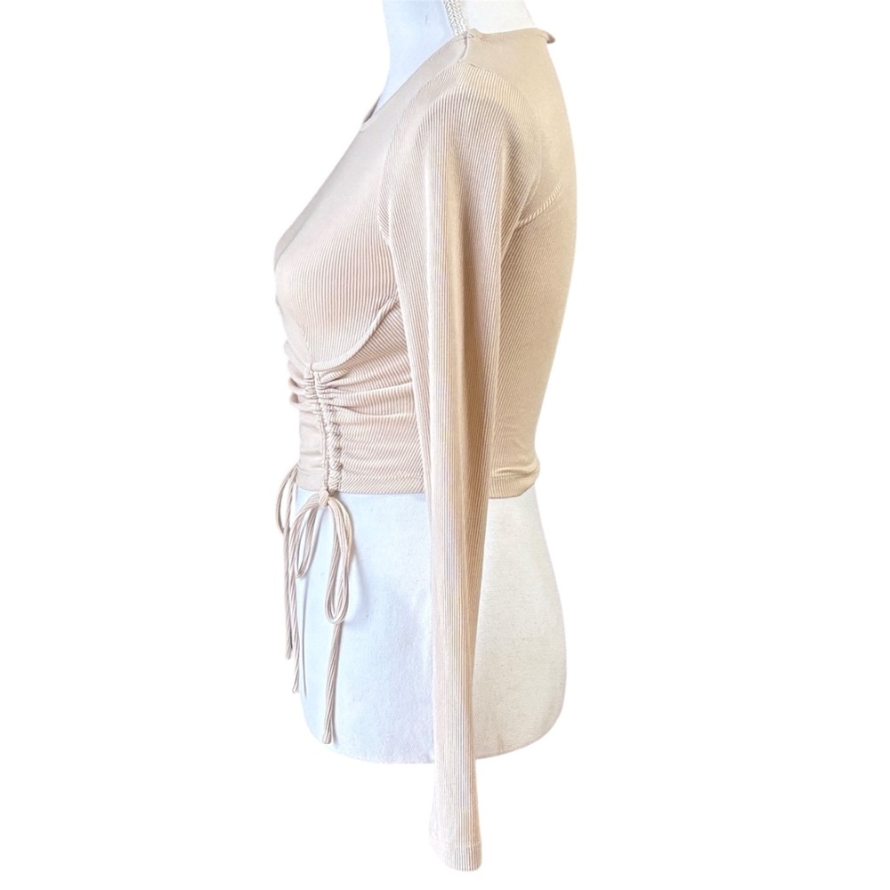 Princess Polly Stormi Ruched Underwire Drawstring Crop Top Corset Detail Size 4 - Picture 5 of 11